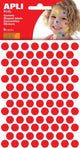 Apli kids stickers | cirkel diameter 10 | 5 mm | blister met 528 stuks | rood