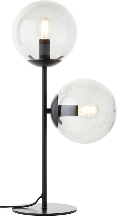 Brilliant ariol - lámpara de mesa - vidrio - 2xe14 máx. 40w - negro
