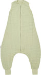 Meyco baby uni baby zomer slaapoverall jumper - pre-washed hydrofiel - soft olive - 92cm - 0.5 tog
