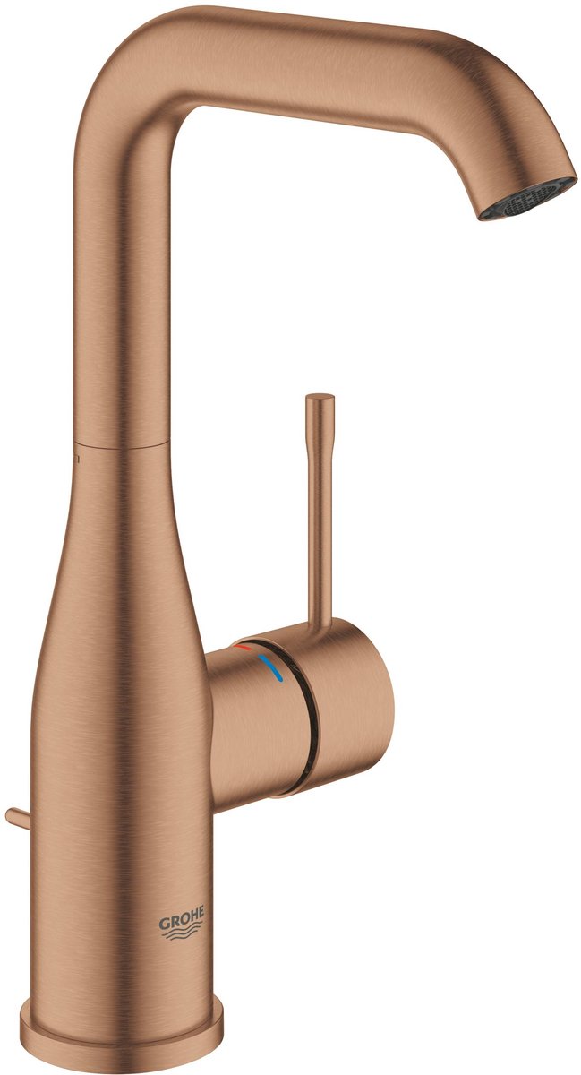 Rubinetto lavabo Grohe essence new - bocca alta girevole - con piletta - tramonto oro (bronzo opaco) - 32628dl1