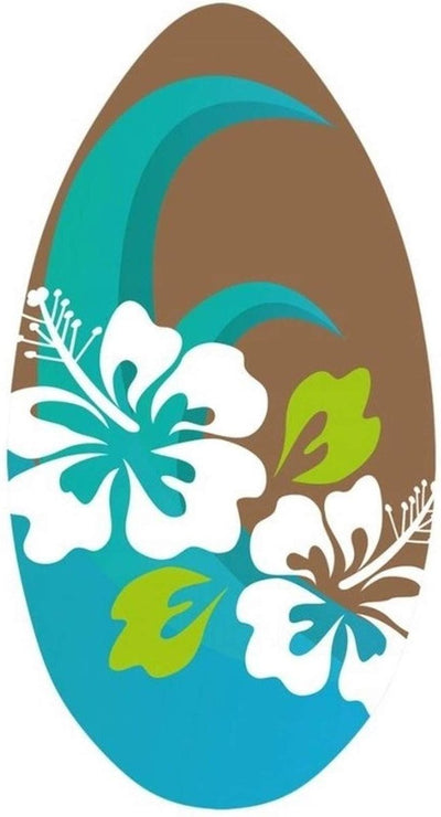 Clown games sportx skimboard flower blauw bruin 100 cm