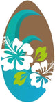 Clown games sportx skimboard flower blauw bruin 100 cm