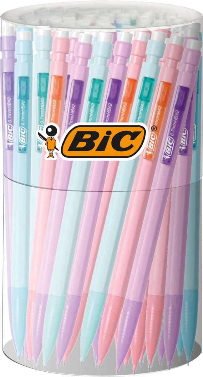 Bic matic - portamine - pastello - tubo da 60 pezzi - vari colori