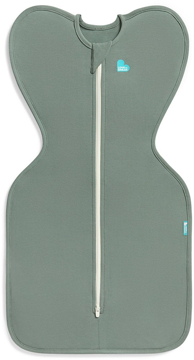 Love to dream ™ saco de dormir para bebé swaddle up™ - pañales - bebé 3-6 meses - 6-8,5 kg - todas las estaciones - 1,0 tog - oliva intenso