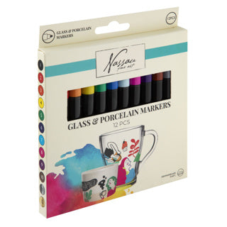 Felt -pens vetro e porcellana 12 pezzi