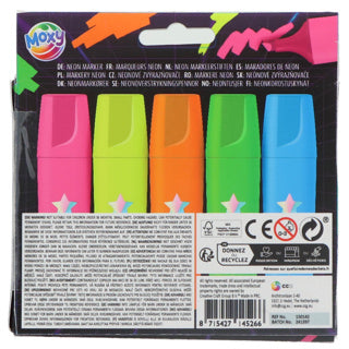 Creative Craft Group Marking Pens Neon, 5st.
