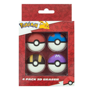 Juego de borradores encubiertos pokemon - 4 piezas.