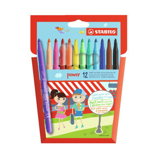Stabilo Power Felt -Tip Pen set con 12 pezzi