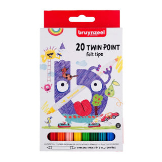 Bruynzeel felt-tip pens 20 twin tip points
