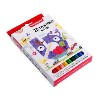 Bruynzeel felt-tip pens 20 twin tip points