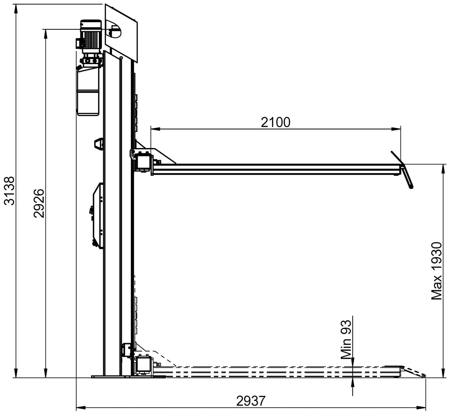 ATH-HEINL Lift w. FORCHI DI Ruota At-Single Lift 12Pl