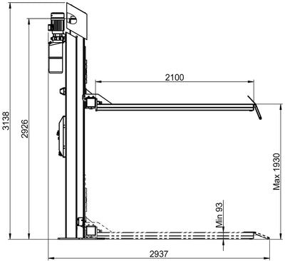 ATH-HEINL Lift w. FORCHI DI Ruota At-Single Lift 12Pl