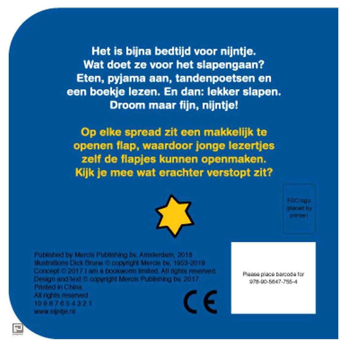Libro de solapas Central Book House para dormir con Miffy