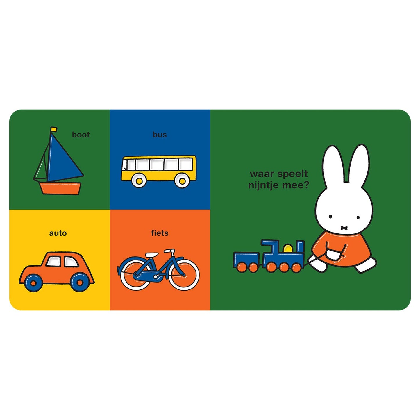Miffy se ve en la casa central del libro