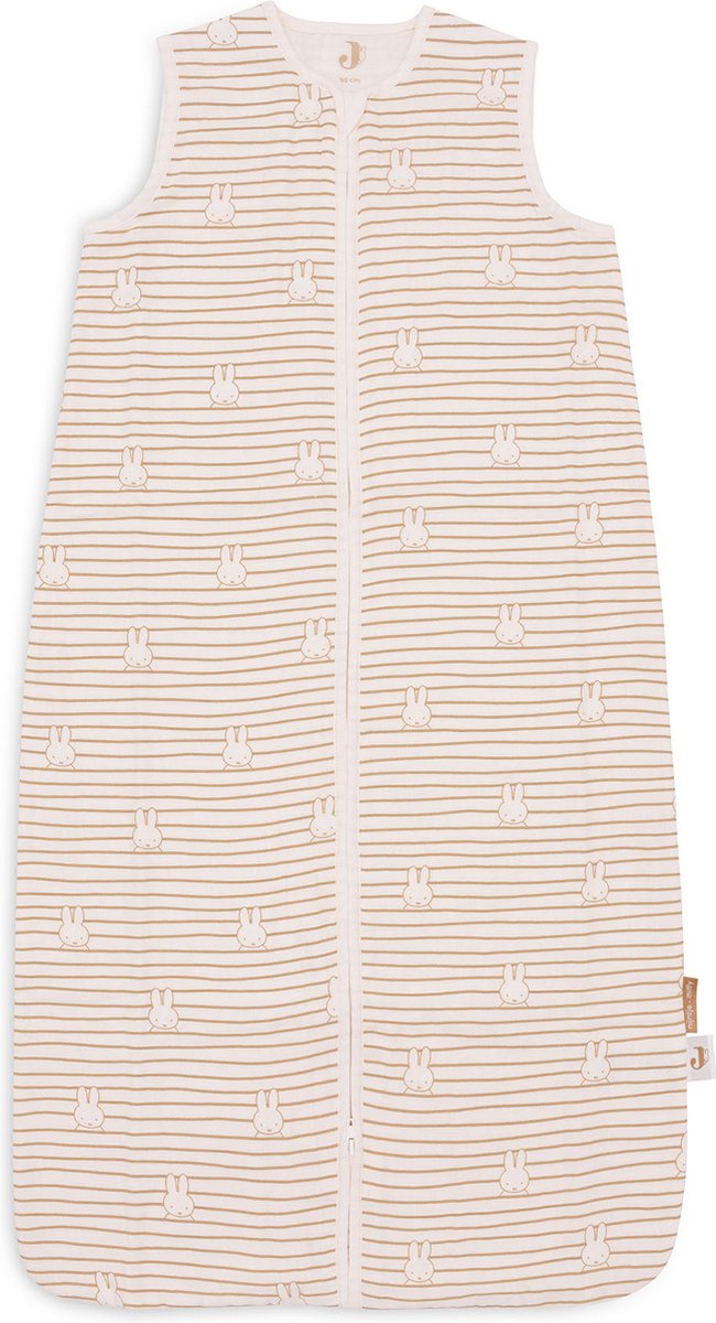 Saco de dormir de verano para bebé Jollein x Miffy hidrófilo - 90 cm - miffy stripe - galleta