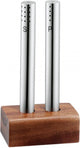 Wmf peper- en zoutstel - rvs en acaciahout - 15 cm - elegant design - duurzaam - handmatig