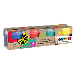 Creafun Creafun Finger Paint 4 x 140 grammi