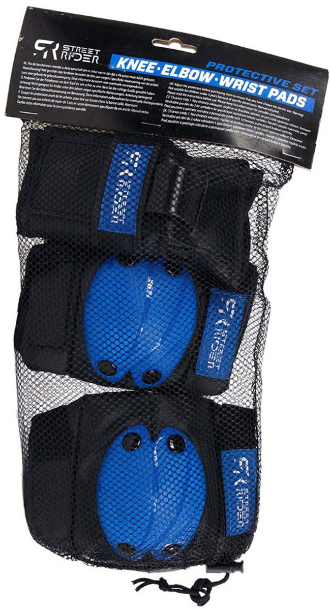 Street rider beschermset s - blauw, 6dlg.