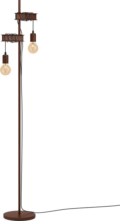 Lámpara de pie Eglo townshend 4 - e27 - 169 cm - negro marrón