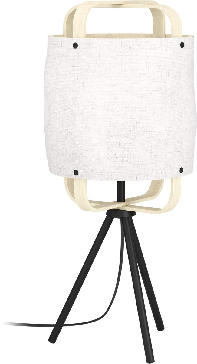 Eglo surfleet tafellamp - e27 - 51,5 cm - zwart beige bruin