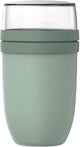 Fiambrera Mepal xl ellipse - 750 + 300 ml - vaso de yogur y vaso de muesli para llevar - apto para congelador. microondas y lavavajillas - salvia nórdica