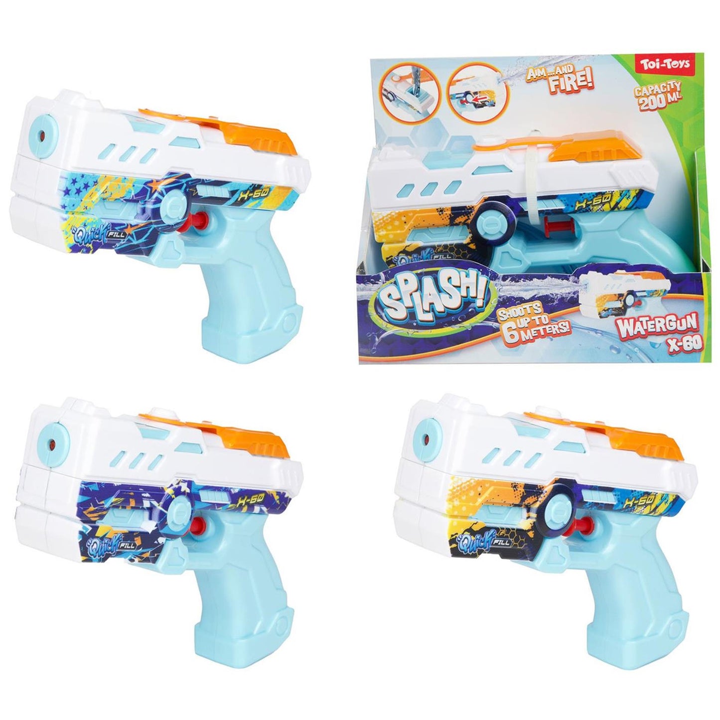 Toi-Toys Splash Water gun Quick Fill X60