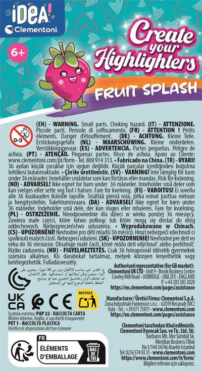 L'idea Clementoni crea i tuoi evidenziatori - frutta