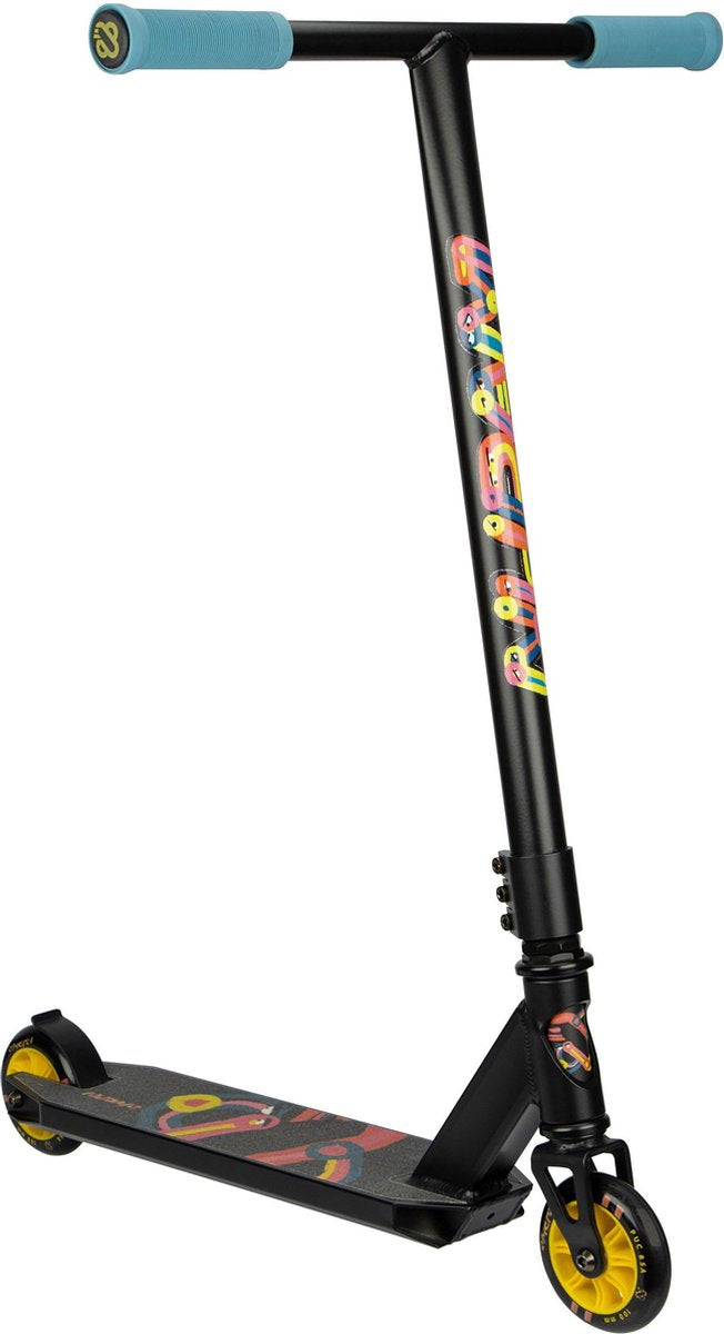 Nijdam stunt scooter - neon feelin' - black blue - aluminum