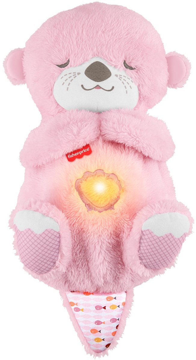 Lontra della buonanotte Fisher-Price - peluche rosa per bambini
