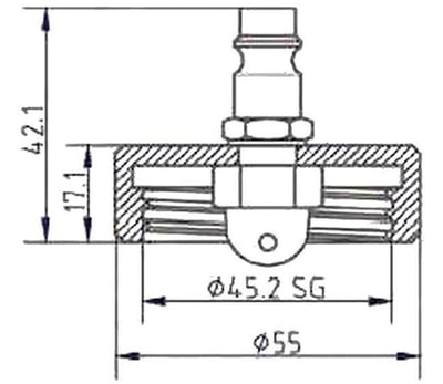Ate ontluchtings-aansluitstuk vent connector 20