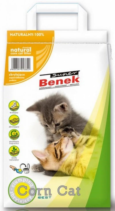 Merkloos sans marque kattenbakvulling super benek certech maïs 14 l
