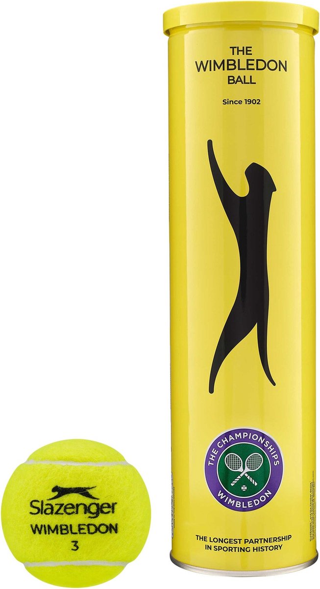 Pelotas de tenis Slazenger wimbledon 2024 - tubo 3 pelotas de tenis