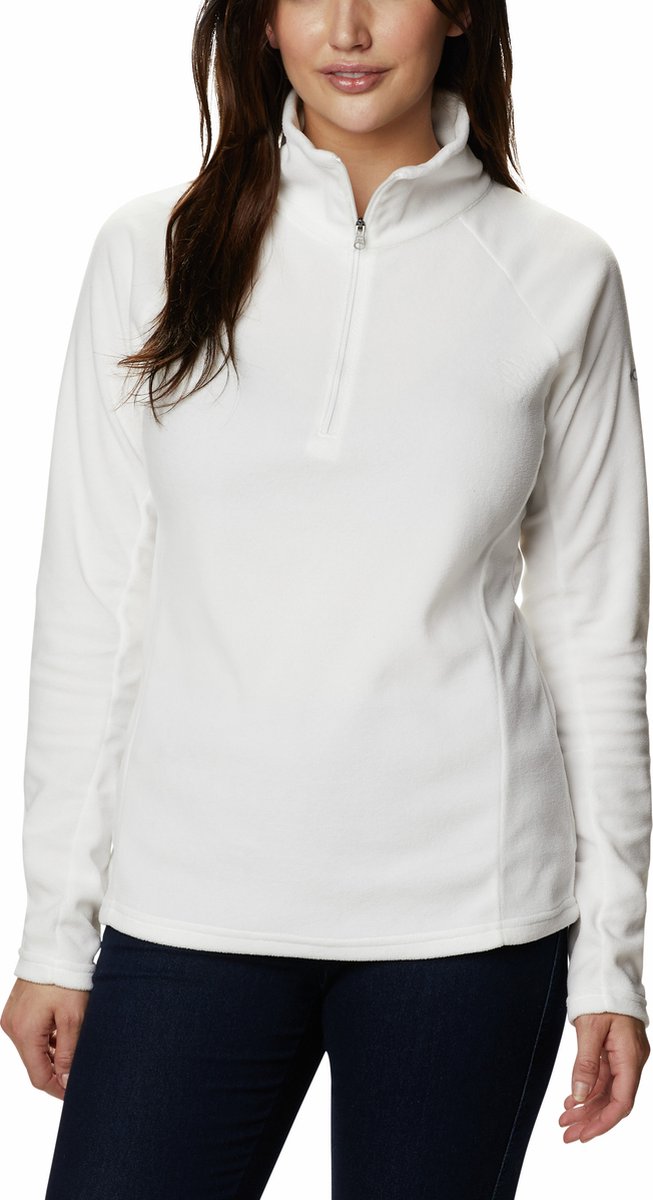 Columbia glacial™ iv 1 2 zip fleece trui - fleecetrui met halve rits - outdoortrui dames - wit - maat xl