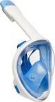 Máscara de snorkel Atlantis - gafas de buceo - snorkel - set de snorkel - máscara completa - adultos - blanco azul - L XL