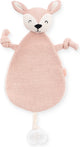 Jollein - panno per coccolare cervo (rosa pallido) - peluche ciuccio, panno per ciuccio per bambini, panno per ciuccio - cotone