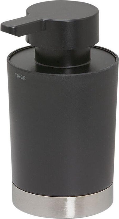 Tiger tune - dispenser sapone 180 ml - installazione indipendente - acciaio inossidabile nero spazzolato