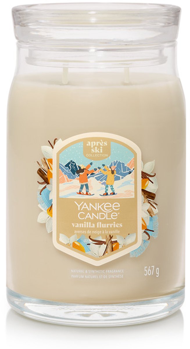 Yankee Candle - vela perfumada en tarro grande con ráfagas de vainilla - 90 horas de combustión - dos mechas