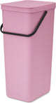 Pattumiera Brabantia sort go - 40 l - rosa lilla