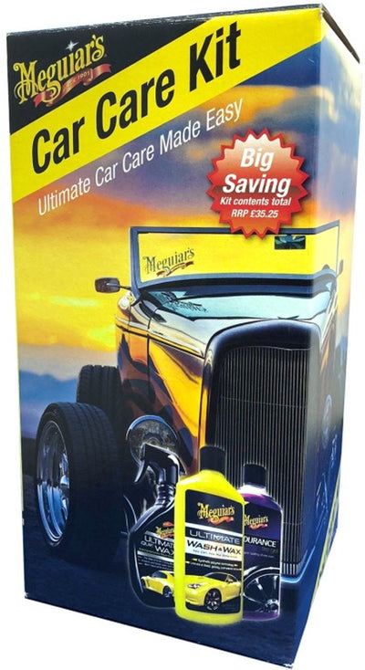 Meguiar's Car Care Kit Set di pulizia da 3 pezzi – Cera di lavaggio Ultimate – Cera rapida Ultimate – Gel per pneumatici ad alta brillantezza Endurance – 473 ml