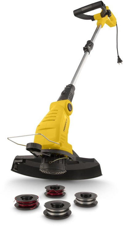 Cortacésped eléctrico Powerplus powxg30036 - 650 w y 320 mm ø, herramienta de jardín 2 en 1 como cortacésped y bordeadora para tu jardín