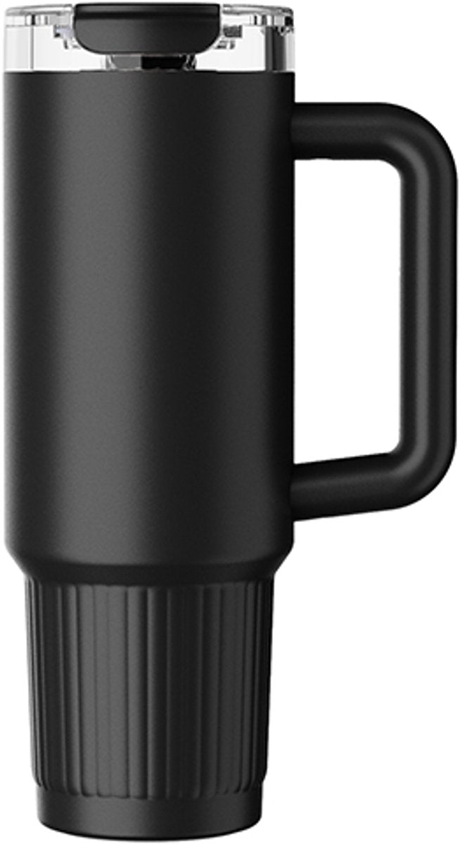 Tazza thermos Sans Marque Kozie senza marchio da 980 ml – acciaio inossidabile – isolata a doppia parete – nera – per bevande calde e fredde