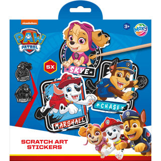 Creative Craft Group Scratch Art Stickers Paw Patrol, 6dlg.