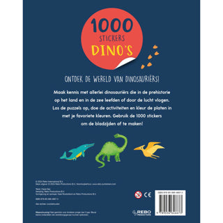 Libro StickerBoek 1000 pegatinas Dinos
