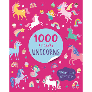 Libro stickerboek 1000 adesivi unicorno