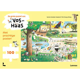 Puzzel de grote puzzel van vos en haas