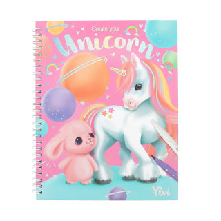Libro de colores ylvi con plumas de fieltro