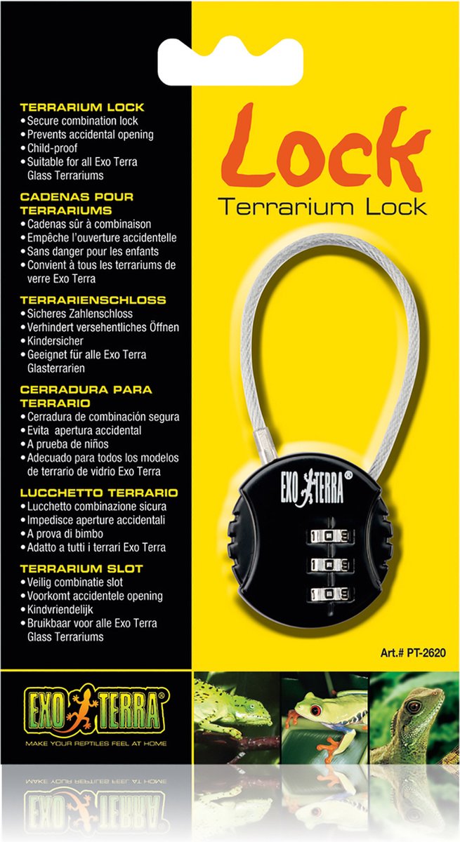 Lucchetto a combinazione Exo terra - metallo - nero