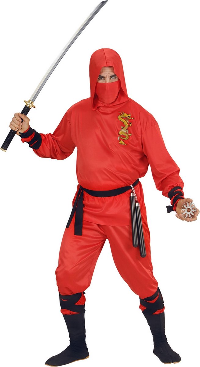 Tute ninja Finidi drago rosso per adulto