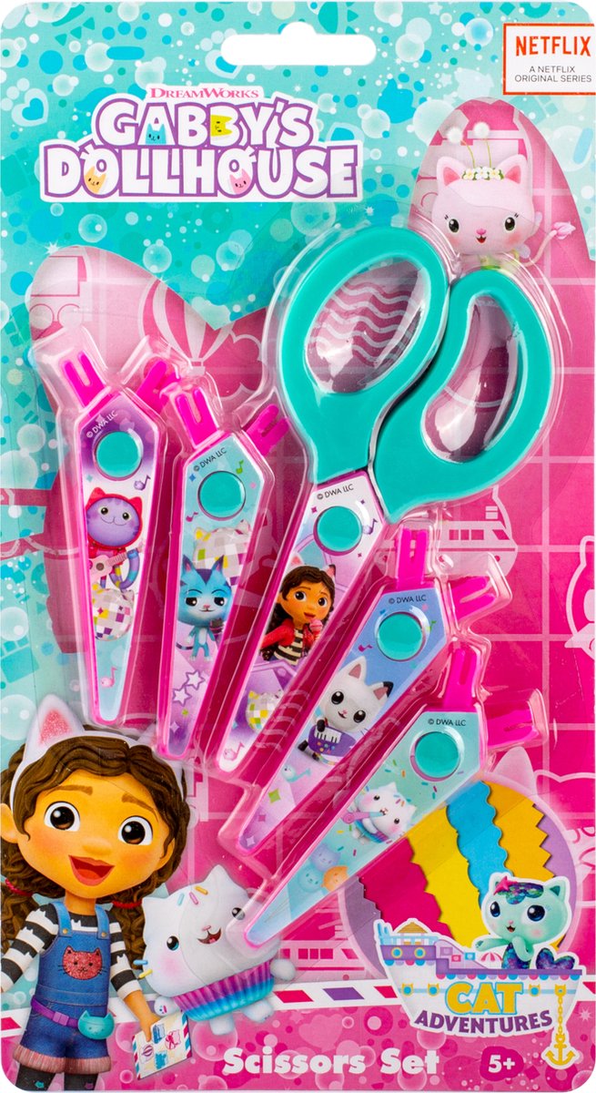Canenco Gabbys Dollhouse Scissors con 5 riviste di cartello