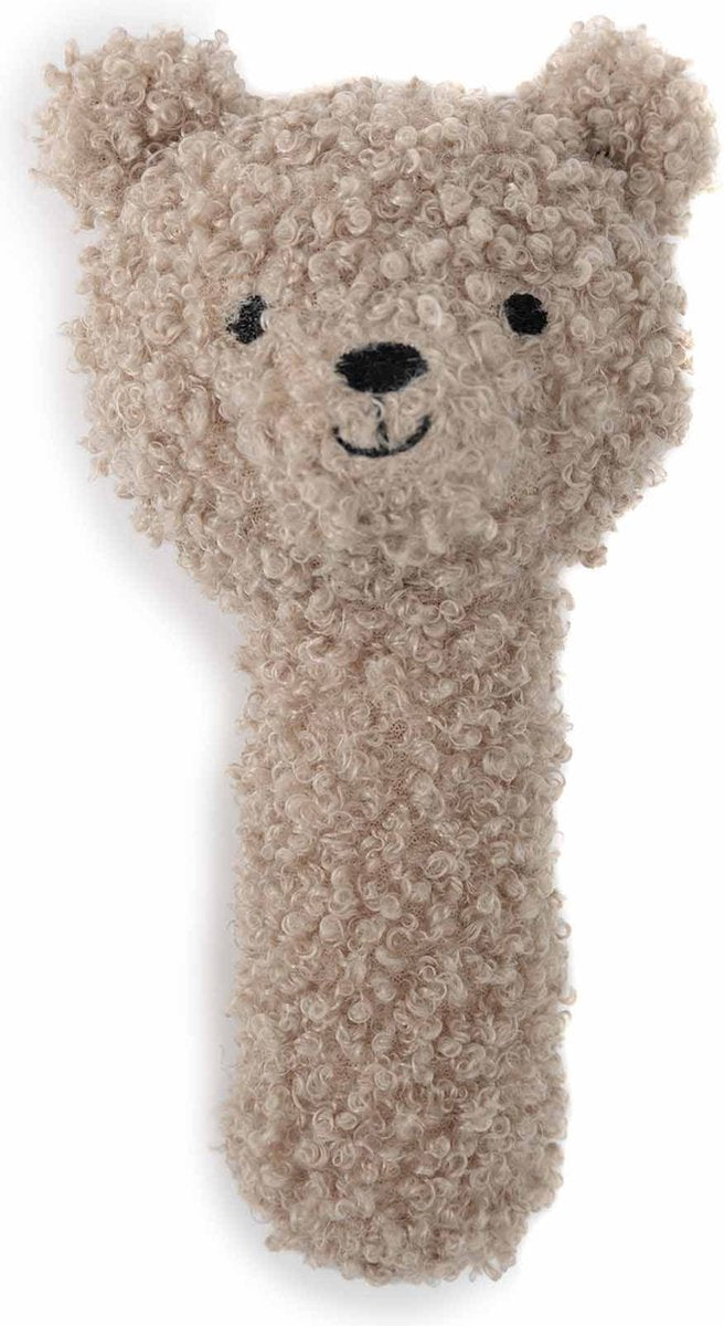 Jollein - sonaglio per bambini - orsetto di peluche verde oliva